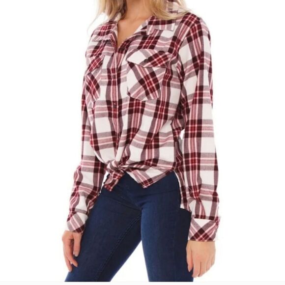 Nwt Sanctuary Boyfriend Shirt plaid and FABULOUS 🔥 FOR FALL - Picture 3 of 7